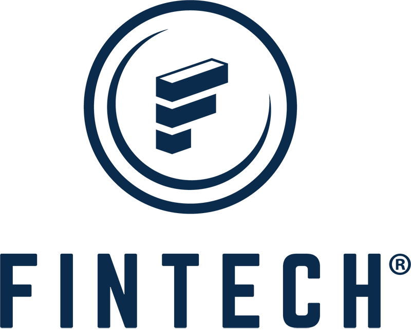 Fintech logo no tagline vertical